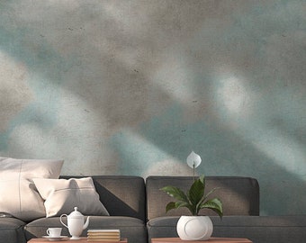 Photo wallpaper clouds | Sky Blue White | Cloud Painting | Cloudy skies with birds | Bedroom and living room wallpaper | 4.00 x 2.70 m