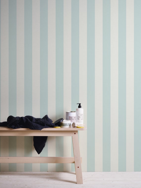 gestreift Schlafzimmer klassischen Stil Tapete im Babyzimmer hellblau Vliestapete Tapete Maritime für weiß Streifen mit Blockstreifen
