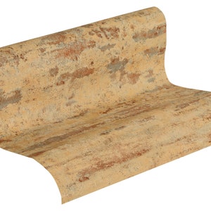 non-woven wallpaper | Stone wallpaper | rusty metal design | matte | Lightly structured | Bedroom, hallway wallpaper | 10.05m x 0.53m