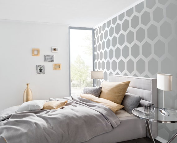 Mural Modern Grey White Wallpaper Modern Abstract 3D 