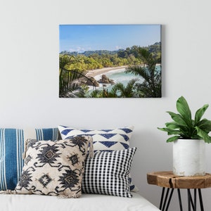 Murals Beach | Landscape | Green Blue | | image on canvas Canvas on stretcher frame | Decorative picture | 70 cm x 50 cm