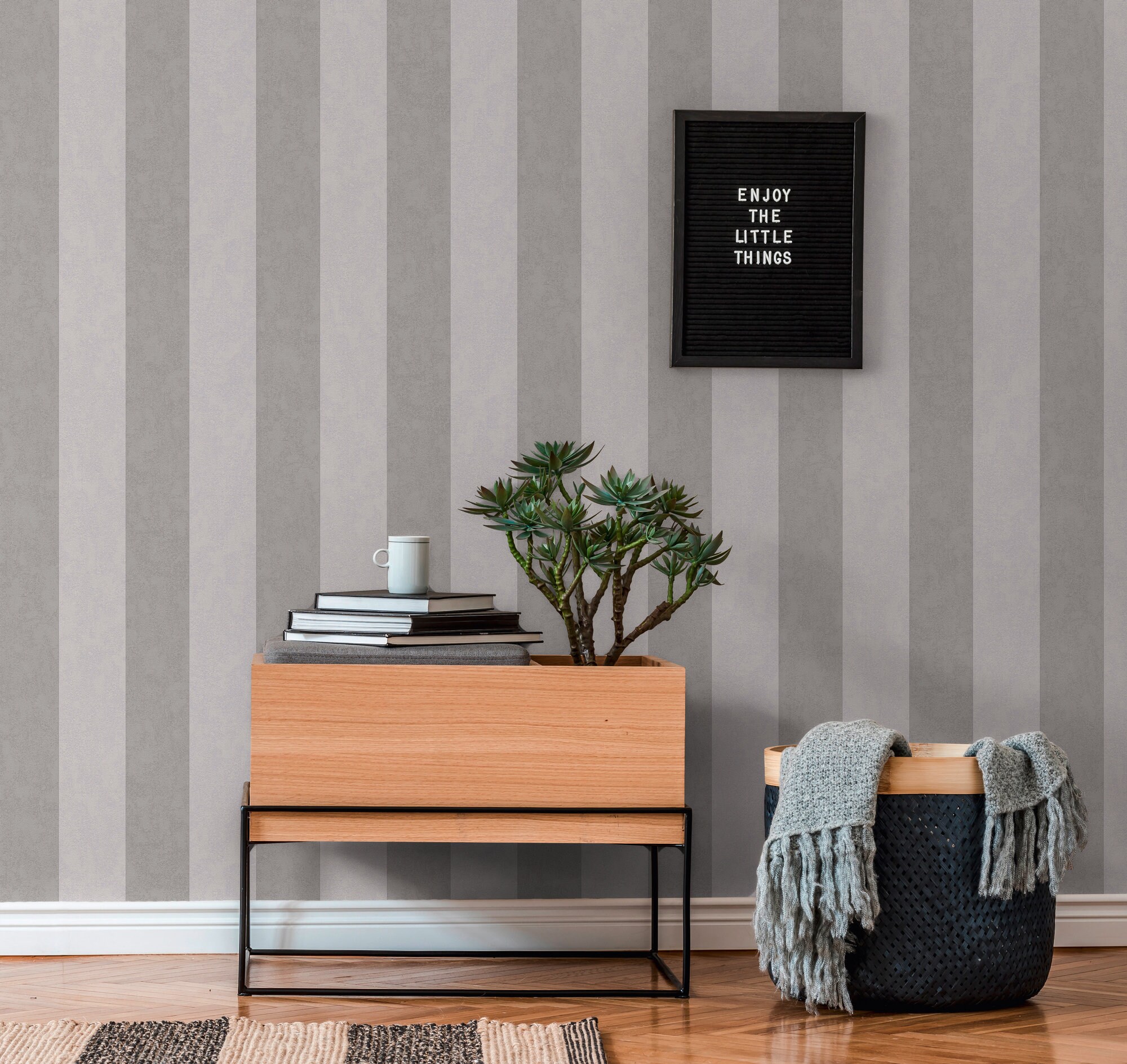 Light Gray Stripe Wallpaper