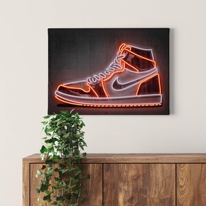 Tela Immagine Nike Jordan 1 Sneaker LED Ottica Immagine di | Etsy Italia
