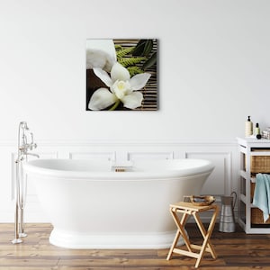 Canvas Painting Flower | Nature | Green | Canvas on stretcher frame | Mural | Flowers Pictures | Decorative picture | 50 cm x 50 cm