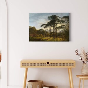 Canvas Italian landscape | | trees green | italian Landscape | Canvas on stretcher frame | Mural | Decorative picture | 70 cm x 50 cm