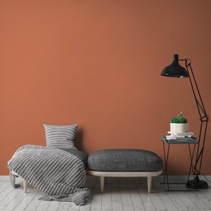 Designer wallpaper orange | Unitapete | monochrome wallpaper | Wallpaper trends | Bedroom, kitchen, hallway, office and living room wallpaper 10,05mx0,53 m