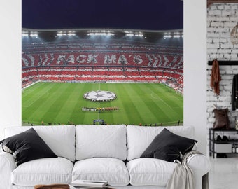 Photo Wallpaper FCB Pack Ma\'s Stadium Choreo FC Bayern Munich Living Room  Wallpaper Bedroom Wallpaper Boys\' Room Wallpaper Stadium - Etsy Denmark