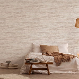 Non-woven wallpaper in plaster look | Lightly Textured Wallpaper | fleece | White | Beige | Bedroom, living room wallpaper | 10.05m x 0.53m