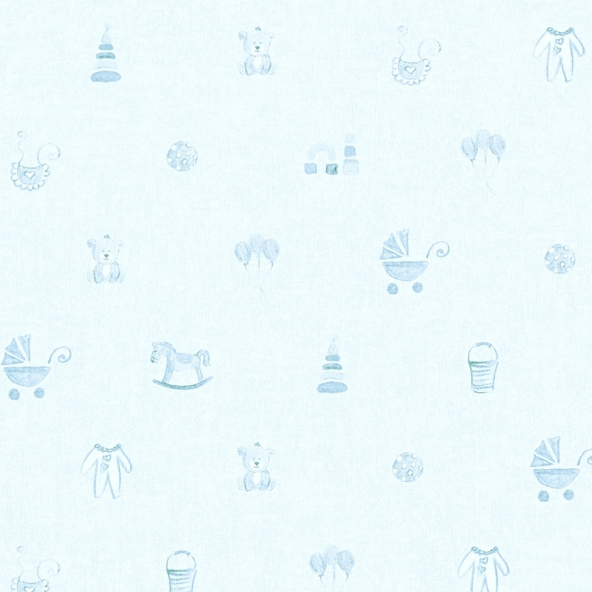 Baby Room Wallpaper in Light Blue Children's Room Etsy