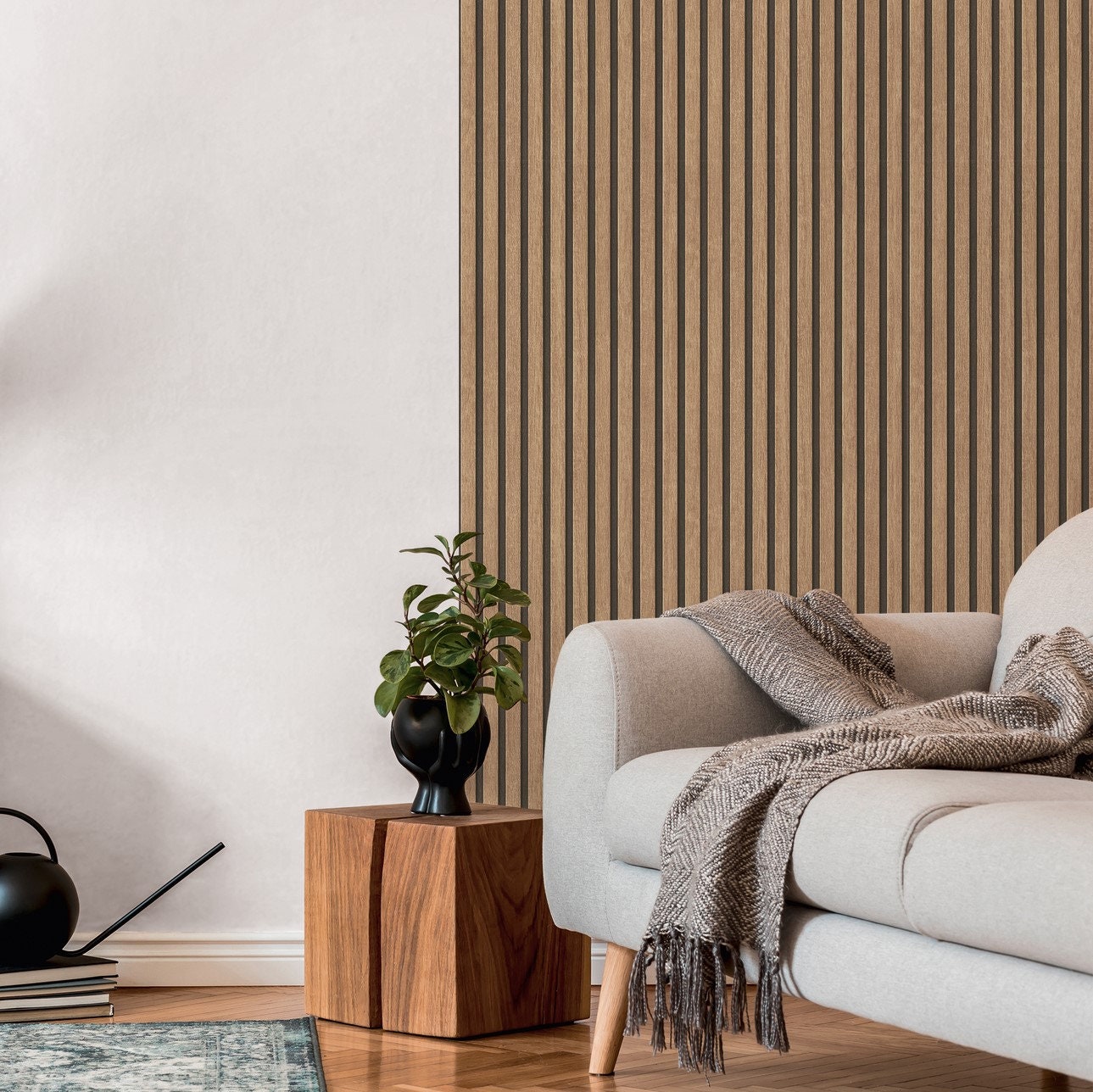 3D Wallpaper Wood Effect Panels - Non-woven Wallpaper