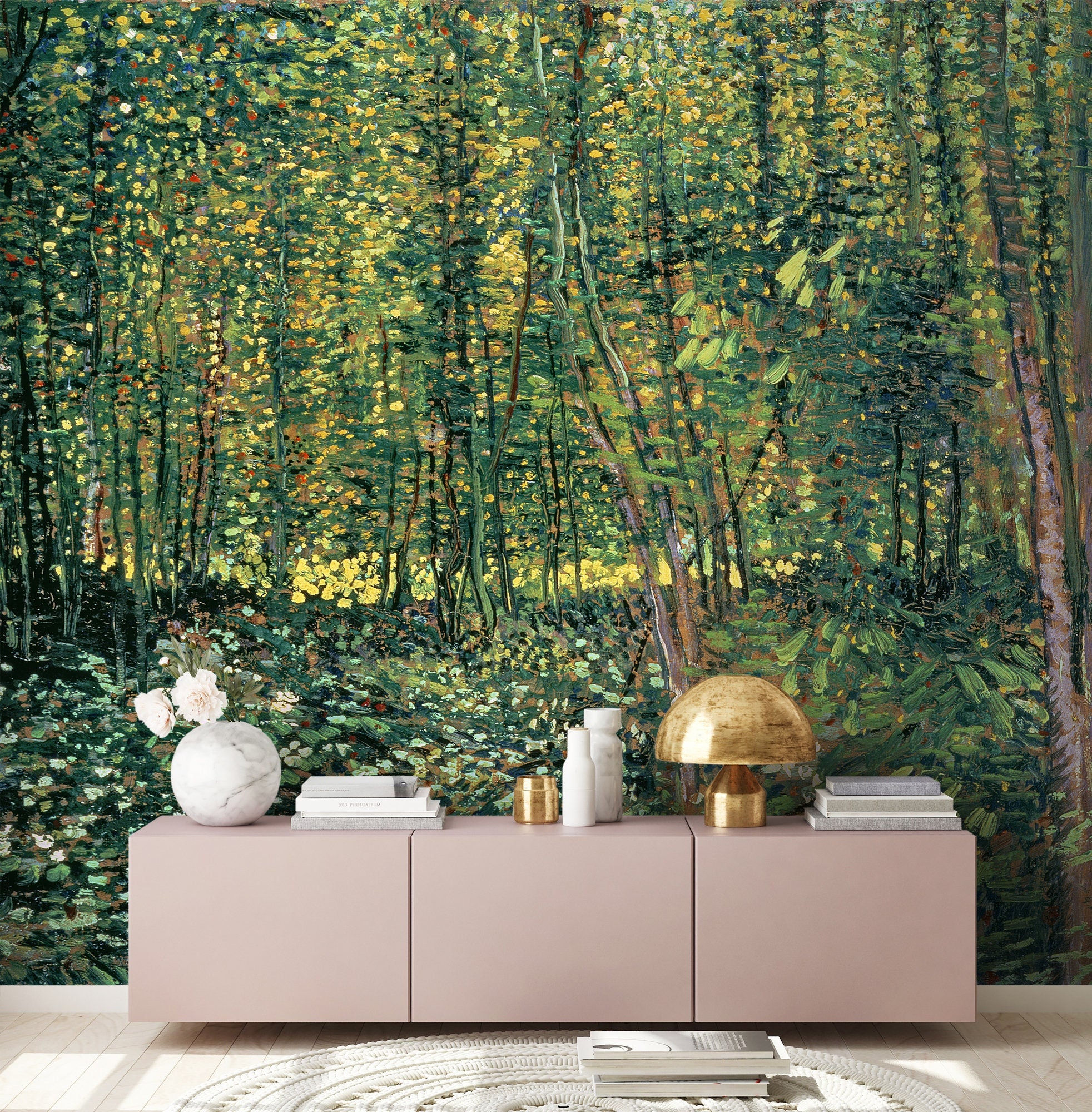 Mural Artwork | Van Gogh | Trees and Undergrowth | Nature | Art |  Artwork | Bedroom, hallway, kitchen, office and living room wallpaper