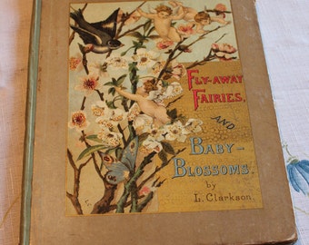 143 Yrs Old! Fly-Away Fairies and Baby-Blossoms / Louise Clarkson / E P Dutton /1882 Antique Children's Books/ Illustrated, Poetry, Rare