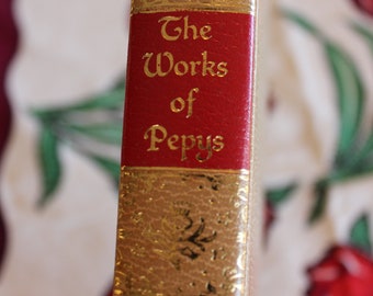 The Works of Samuel Pepys / 1950's Vintage Black Reader Service Hardcover /  Passages From His Diary