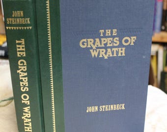 The Grapes Of Wrath / John Steinbeck / Pulitzer Prize Winner / 1991 Classic Illustrated Vintage HC/  Historical Fiction, Novels, Literature