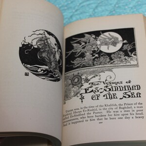92 Yrs Old! The Arabian Nights, Tales of Wonder and Magnificence / Padraic Colum/ 1944 Illustrated Hardcover image 11
