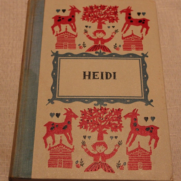 Heidi / Johanna Spyri / Illustrated 1954 HC /Junior Deluxe Edition/ Classic, Gift