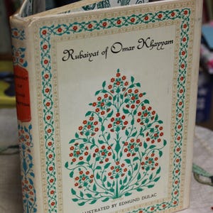 Rubaiyat of Omar Khayyam/Translator Edward Fitzgerald/1952 Decorative HC/Illustrations, Poetry, Romance, Medieval, Spirituality, Philosophy