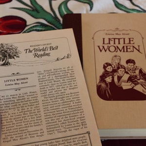 Little Women / Louisa May Alcott / 1985 Vintage Reader&#39;s Digest Classic Book / Meg, Jo, Beth, Amy, Historical Fiction, Romance, Illustrated