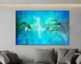 Abstract seascape painting, Blue ocean art, Coastal art, Contemporary art, Original abstract art, Original seascape painting, Seascape art