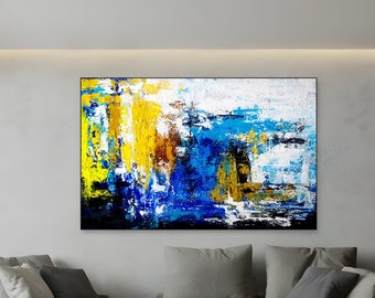 Large Modern Wall Art Painting, Large Abstract wall art, Blue Painting original large abstract art, abstract wall Painting, modern artwork