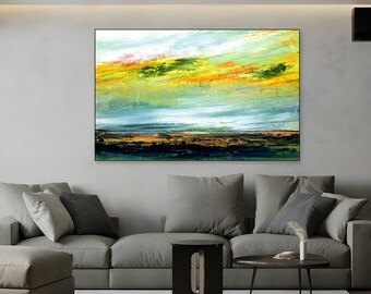 Large original oil painting on canvas Landscape painting Seascape painting living room painting Large wall art home decor Christmas gift