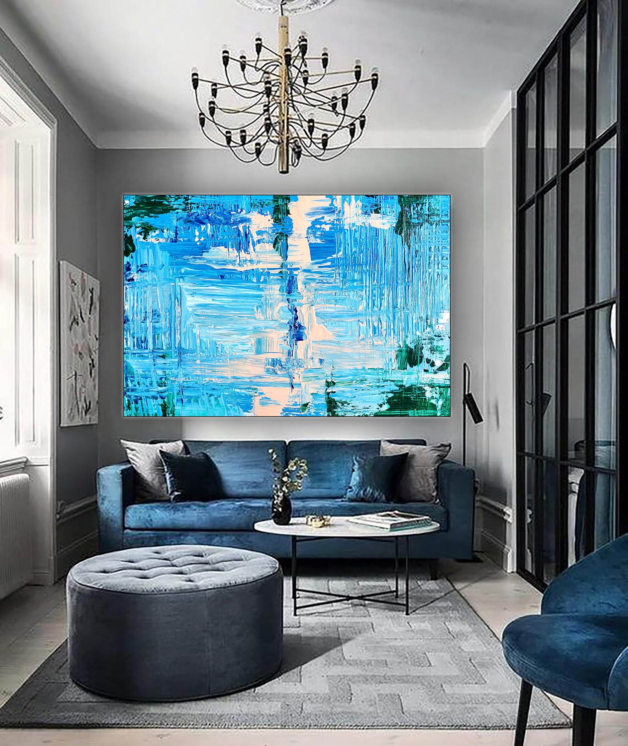 Large Wall Art Original Paintings on Canvas Hand Painted - Etsy UK
