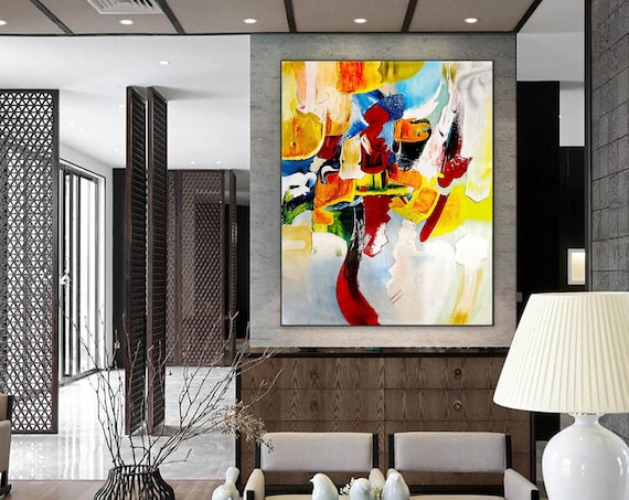 Large Abstract Painting on Canvas,Large Painting on Canvas,huge canvas  painting,canvas custom art,oil paintings Painting by Kal Soom