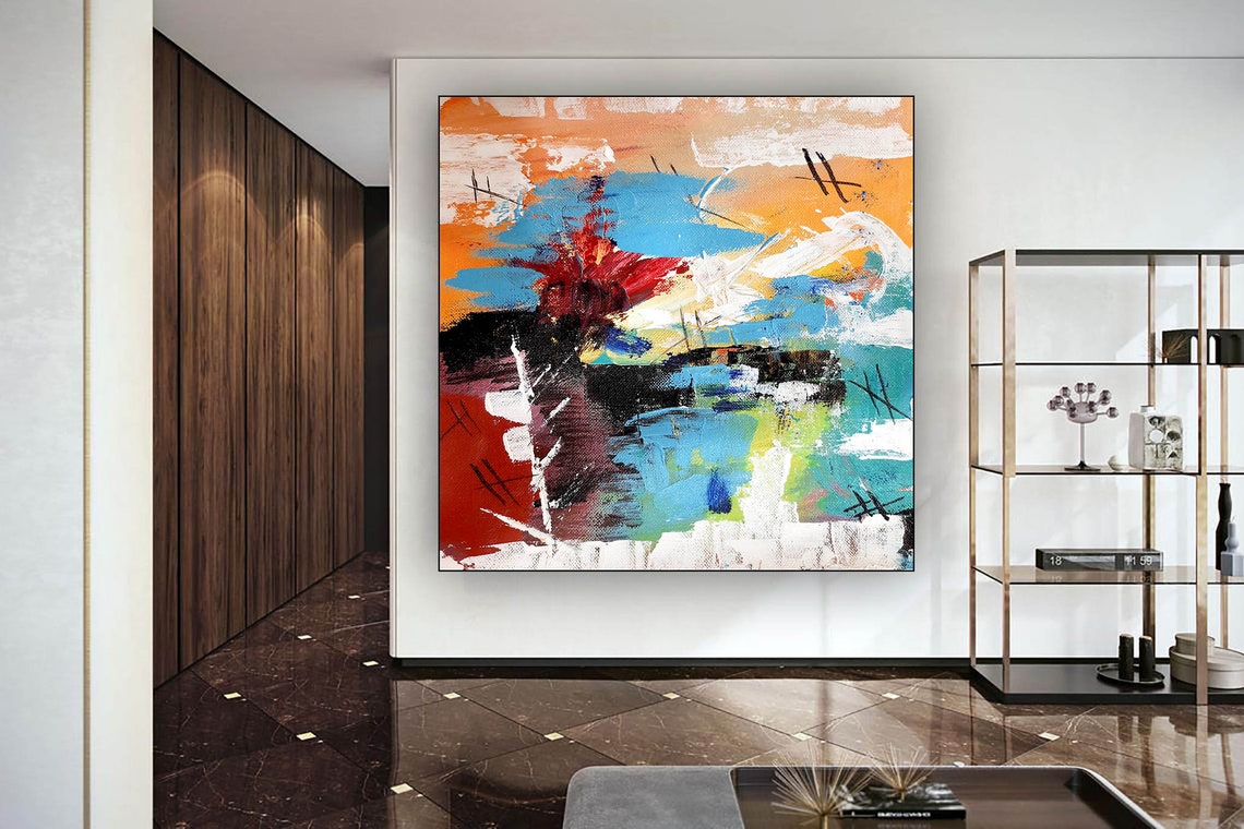 Abstract Painting Wall Art Abstract Canvas Art Paintings on - Etsy UK