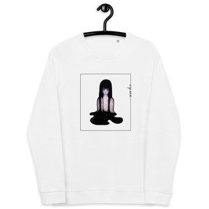 Melting Organic Raglan Sweatshirt (white)