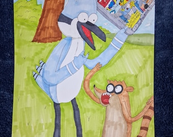 Regular Show: Merged - Chris Chan 2026 Commission, Ink on Paper