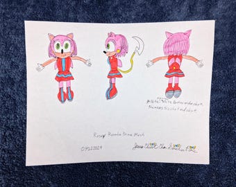 Rosechu Reference Art- Art + Plush, Hand Drawn by Chris Chan