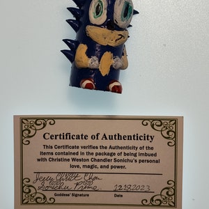 Sonic Totem Minis Handpainted Authenticity Certificate image 2