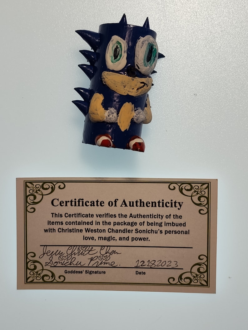 Sonic Totem Minis Handpainted Authenticity Certificate image 2