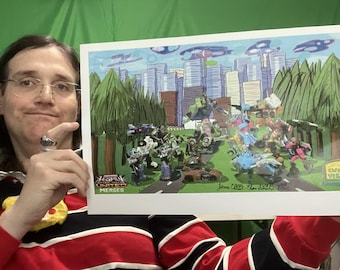 Transformers Legacy Merged Poster - Art by CWC SIGNED PRINT