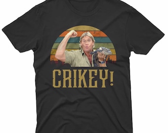 Steve Irwin Crikey Vintage T-Shirt, Classic Movie Shirt, Funny T-Shirt