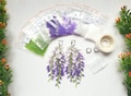 DIY Wisteria earrings KIT Fringe beaded earrings kit Beadweaving kit Crafter gift