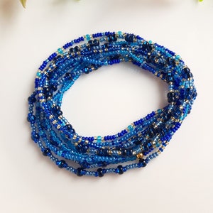 Blue bracelet Seed bead boho bracelet Wrap bracelet Friendship bracelet Small bracelet