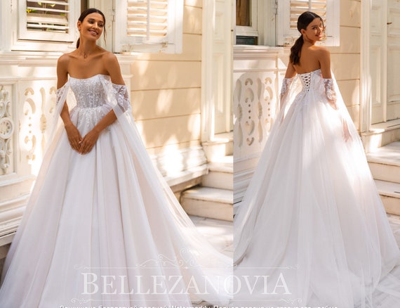 Vestido de novia rústico / Vestido de novia bordado / Vestido | Etsy España