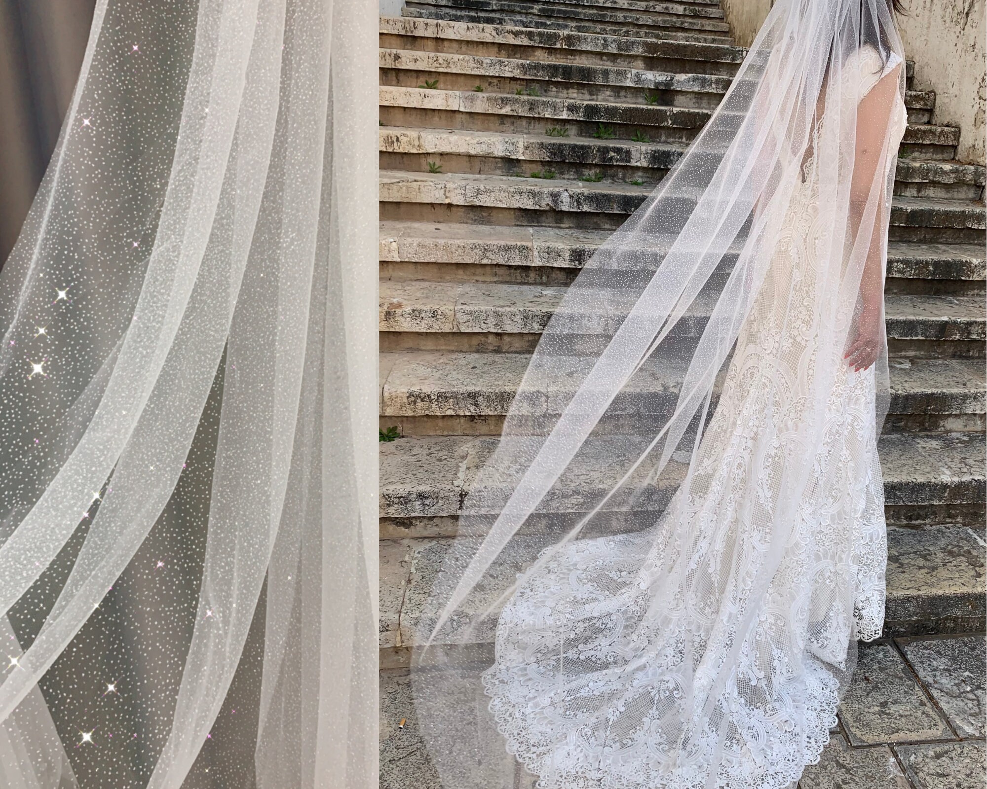 Sparkle – Glitter Sparkle Veil, Chapel Length