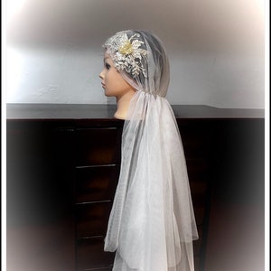 Brautschleier Juliet Cap Perlen Kopfschmuck Soft Juliet Hochzeitsschleier, Retro Hochzeit Schleier, Vintage Stil Brautschleier, Boho Hochzeit Schleier