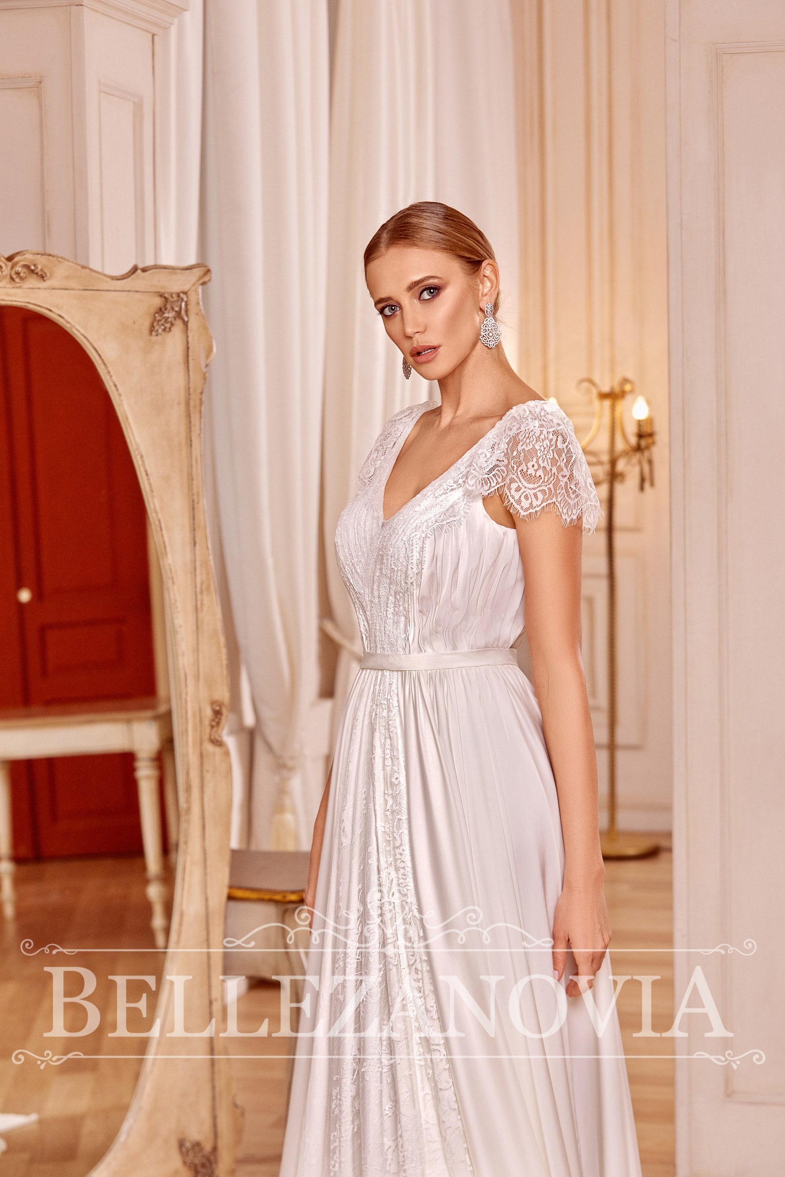 Vintage Wedding Dress Sleeve Wedding Dress Simple Wedding Etsy