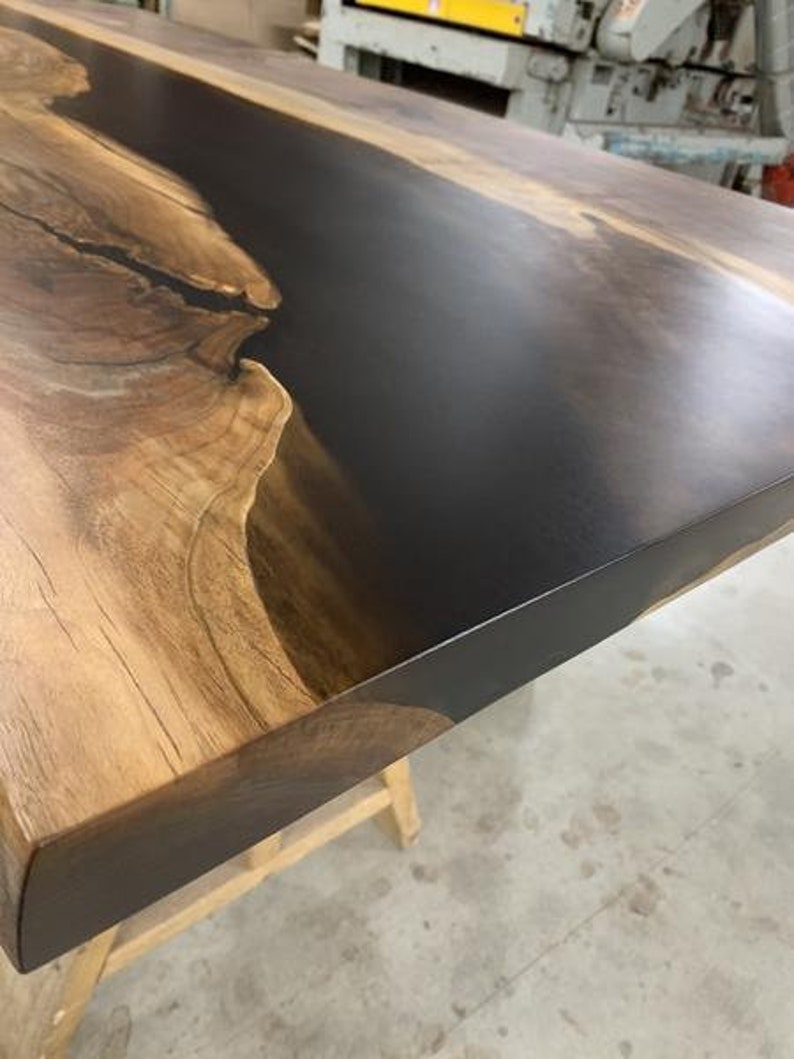 Made to Order Custom Black Epoxy Kitchen Table Black Epoxy Etsy