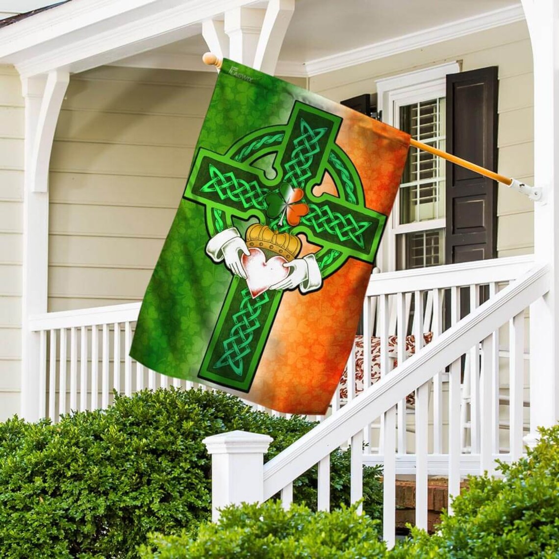 Saint Patricks Day Irish Celtic Cross Flag Garden Flag peace Etsy
