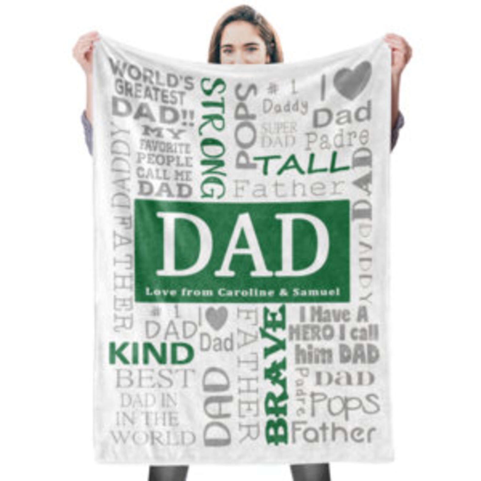 Personalized Fathers Day Blanket Quilt Fleece Blanket Dad Etsy