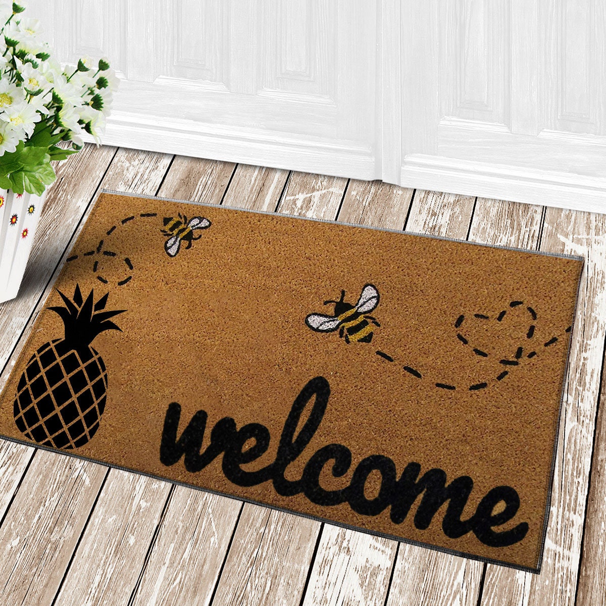 Pineapple doormat pineapple Etsy