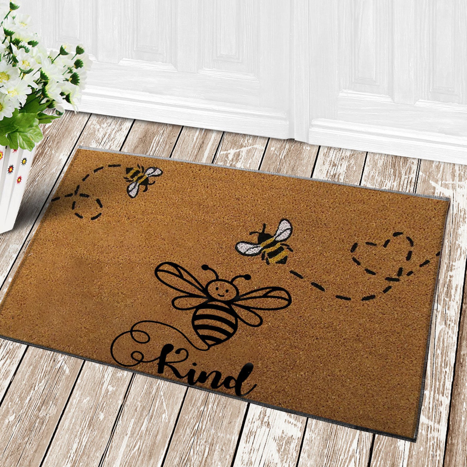 Bee Kind Doormat Seasonal Spring doormat doormat Etsy