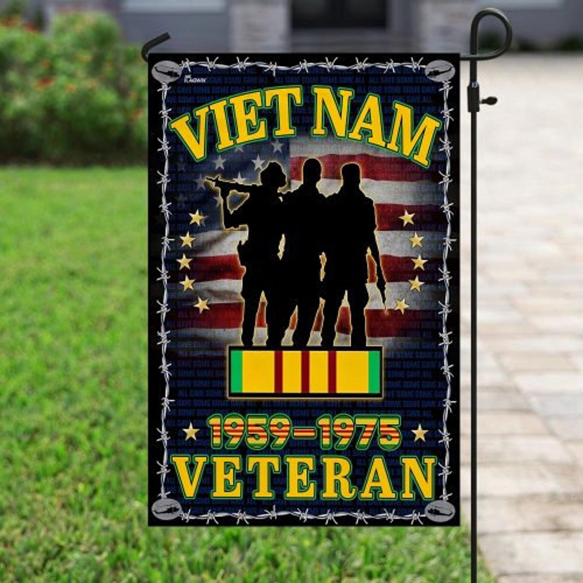 Vietnam Veteran Flag Garden Flag peace flag House Flag Etsy