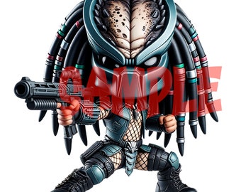 Chibi Predator png movie alien fiction character image