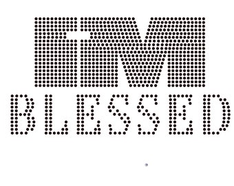 Im Blessed Rhinestone template svg file cricut silhouette  ss10 rhinestones Instant Download
