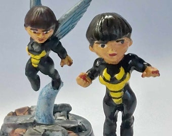 WASP - human - Custom CHIBI Figure - UNpainted  - Marvel United Compatible